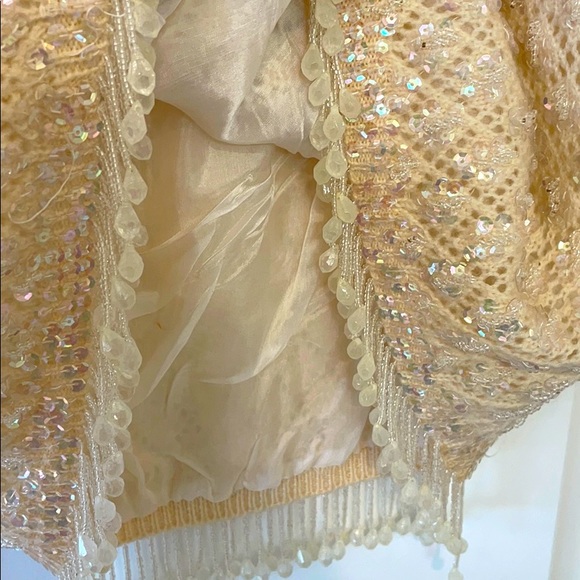 Vintage 1950s Hand Beaded Wool Top by Cyn Les - Picture 8 of 8